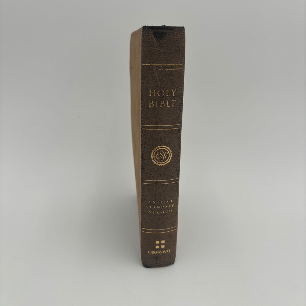 Crossway Holy Bible ESV Large Print Compact Edition Brown Cowhide LeatherTruTone